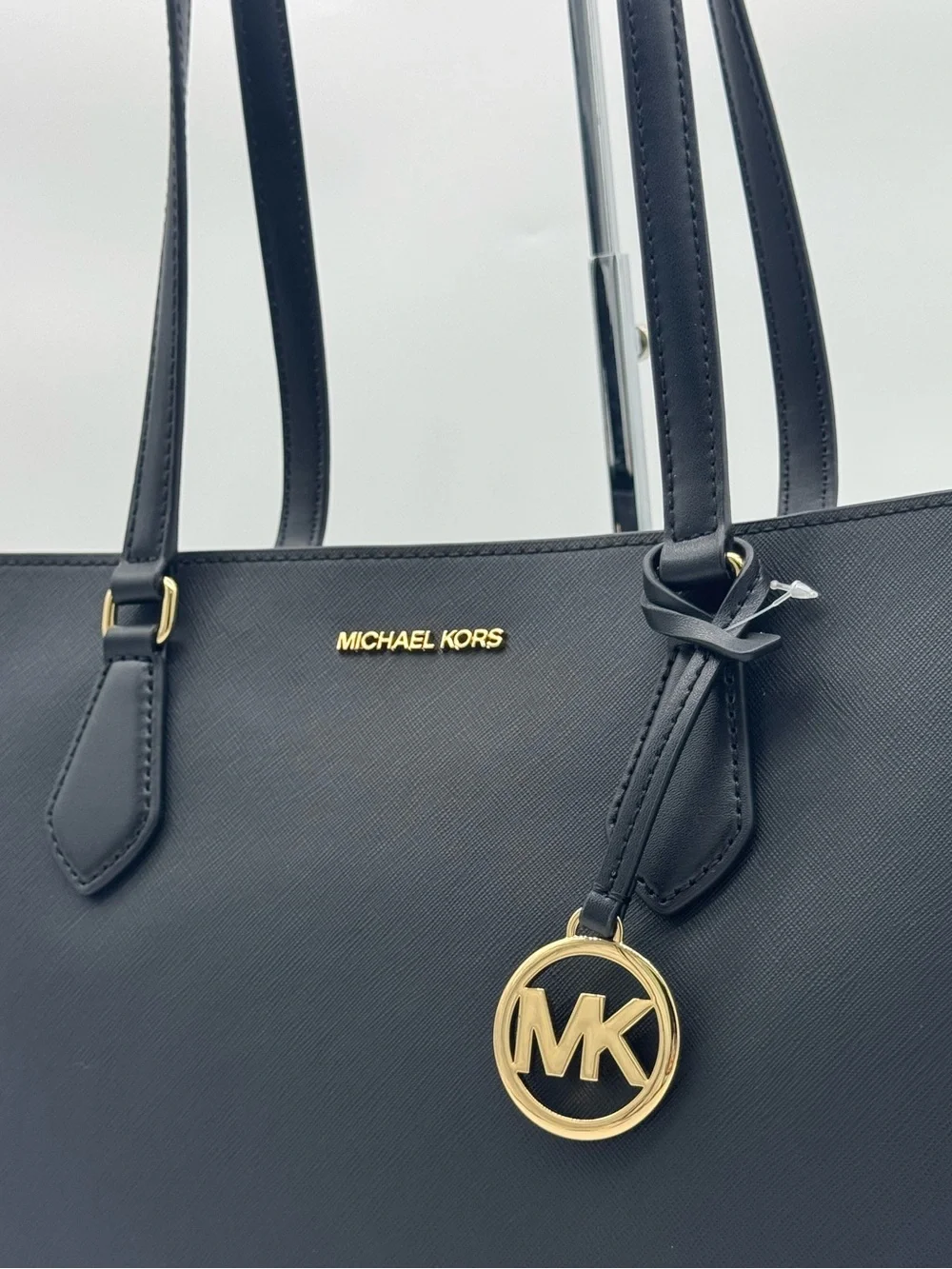 Michael Kors Bag Large Sheila Mf Tote Bag Black/Gold